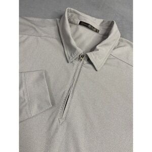 Tiger Woods Pullover Men XLarge Tall Tan‎ 1/4 Zip Golf Performance Stretch